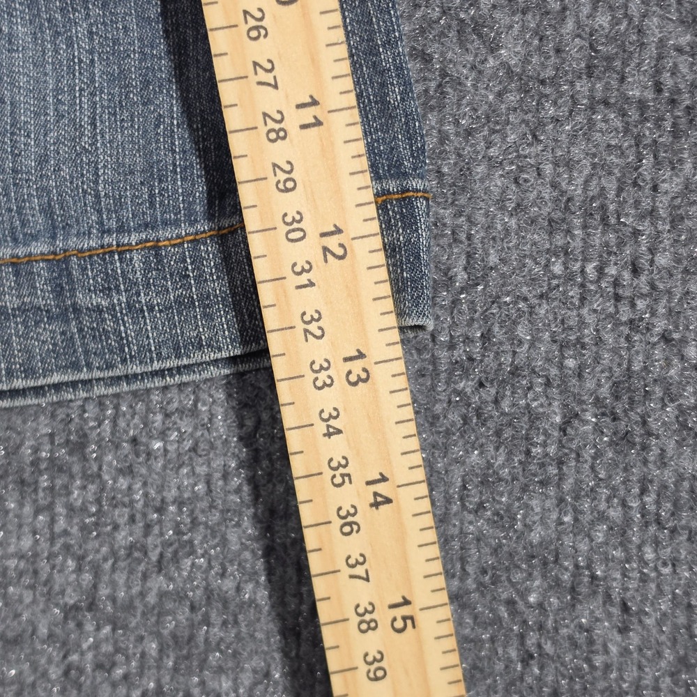 Vintage Paris Blues Micro Mini Skirt Womens Size 5 Y2K Ramie Blend Stretch Denim - Picture 5 of 8